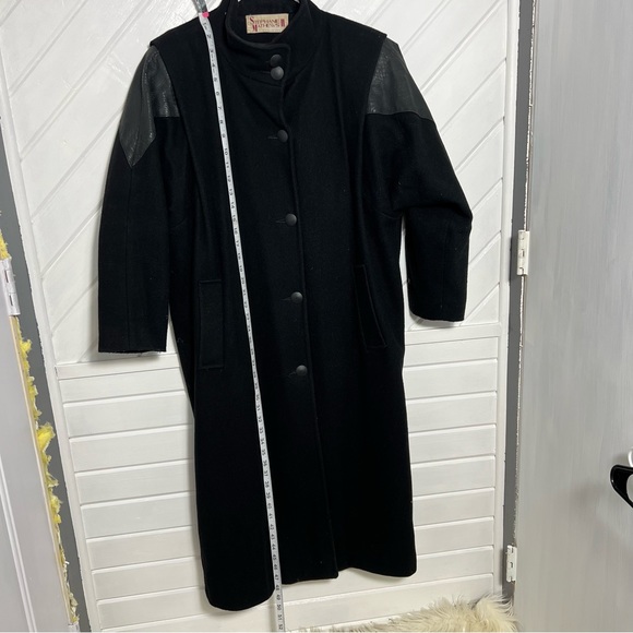 Stephanie Mathews Wool Coat Made in USA Vintage 1990s - Picture 4 of 6